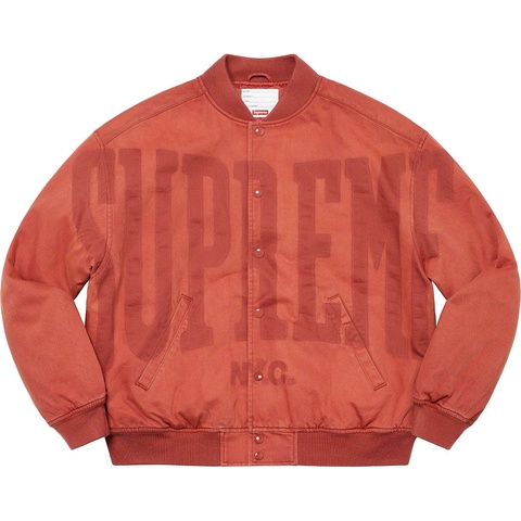 Supreme Washed Knockout Denim Varsity Jacket - [hidden]
