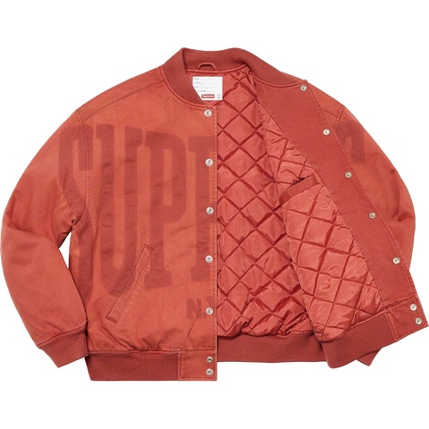 Supreme Washed Knockout Denim Varsity Jacket - [hidden]