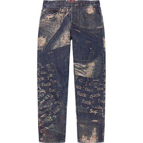 定価以下Supreme Archive Denim Jacquard Jean Archive Denim Jacquard Regular Jean - Supreme