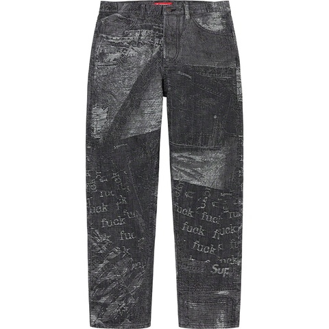 Supreme Archive Denim Jacquard Regular Jean - [hidden]