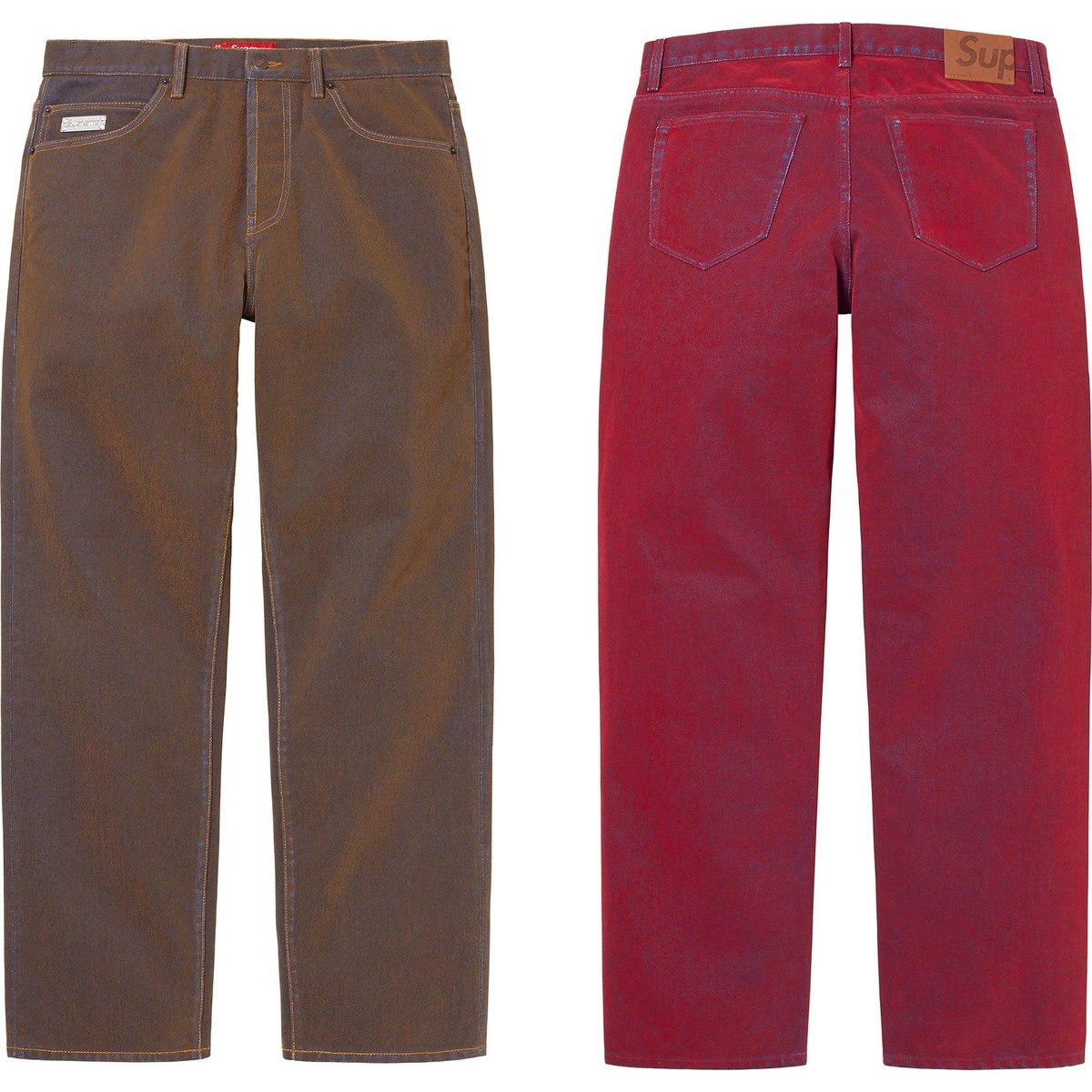 Supreme Flocked Loose Fit Jean ネイビー 32 supreme loose fit jean 32 ルーズフィット デニム 【公式通販】