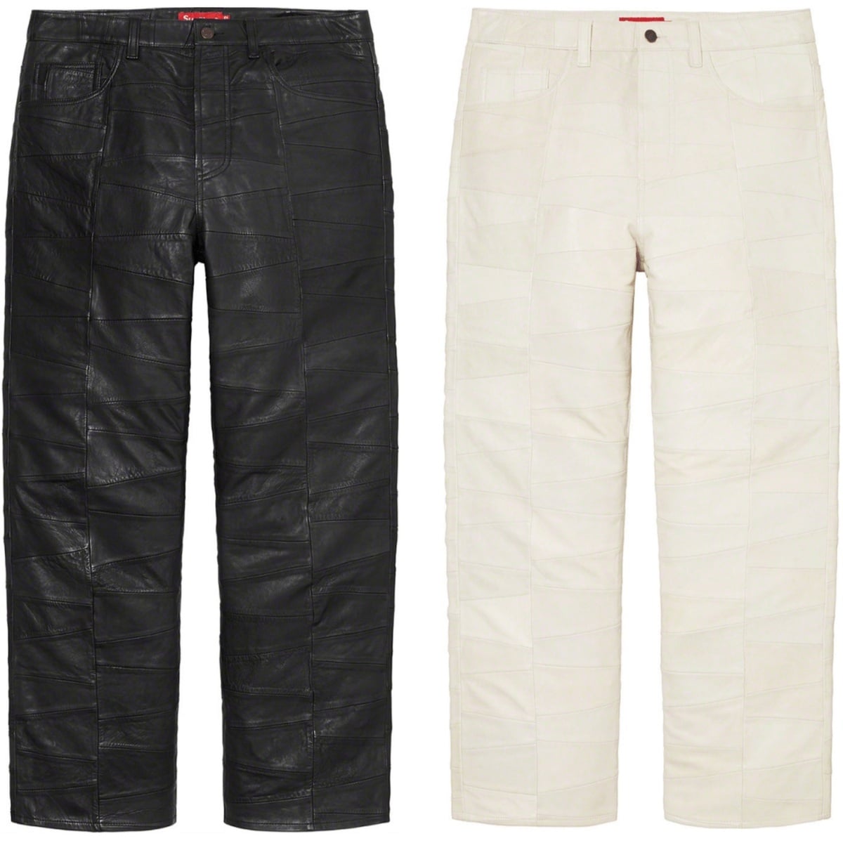 Patchwork Leather 5-Pocket Jean - SupremeCommunity