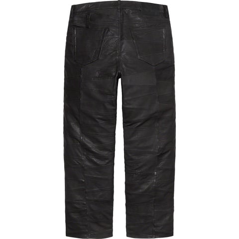 Patchwork Leather 5-Pocket Jean - Supreme
