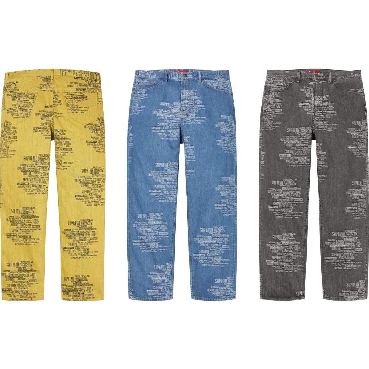 パンツ SUPREME Trademark Jacquard Baggy Jean 30 Trademark Jacquard Baggy Jean - spring/summer 2023 - Supreme