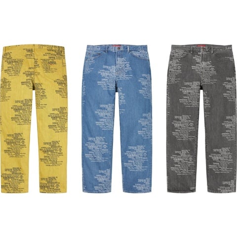 Trademark Jacquard Baggy Jean - spring/summer 2023 - Supreme
