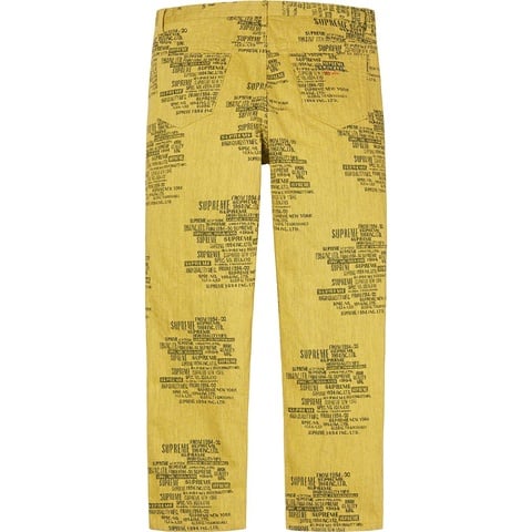 パンツ SUPREME Trademark Jacquard Baggy Jean 30 Trademark Jacquard Baggy Jean - spring/summer 2023 - Supreme