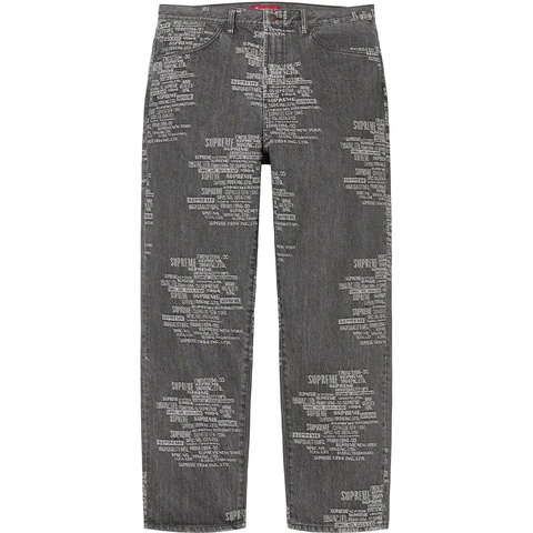 パンツ Supreme Trademark Jacquard Baggy Jean Trademark Jacquard Baggy Jean - spring/summer 2023 - Supreme
