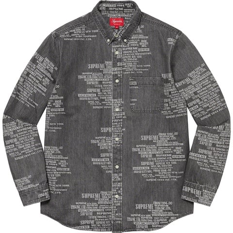 Trademark Jacquard Denim Shirt - Supreme