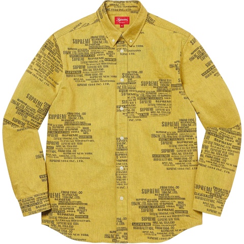 Trademark Jacquard Denim Shirt - Supreme