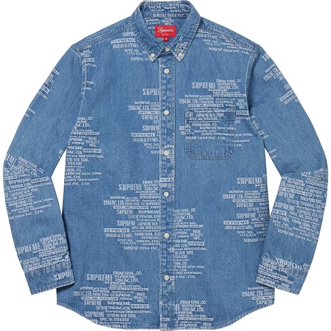 Trademark Jacquard Denim Shirt - Supreme