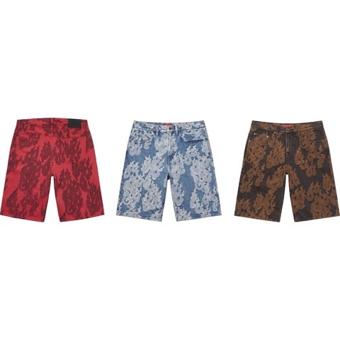 Flames Jacquard Baggy Denim Short - Supreme