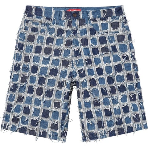Frayed Patchwork Baggy Denim Short - Supreme