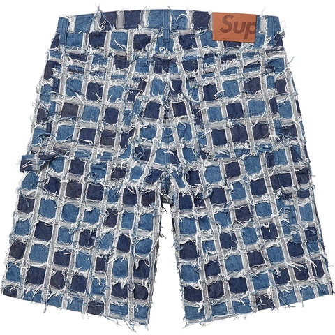 Frayed Patchwork Baggy Denim Short - Supreme
