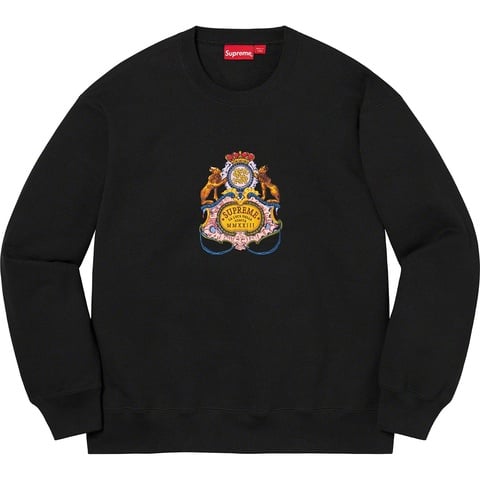 Supreme Crest Crewneck ブラック S Crest Crewneck - spring/summer 2023 - Supreme