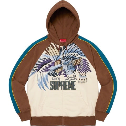 Supreme Falcon Raglan Zip Up Hooded Sweatshirt - Colorway