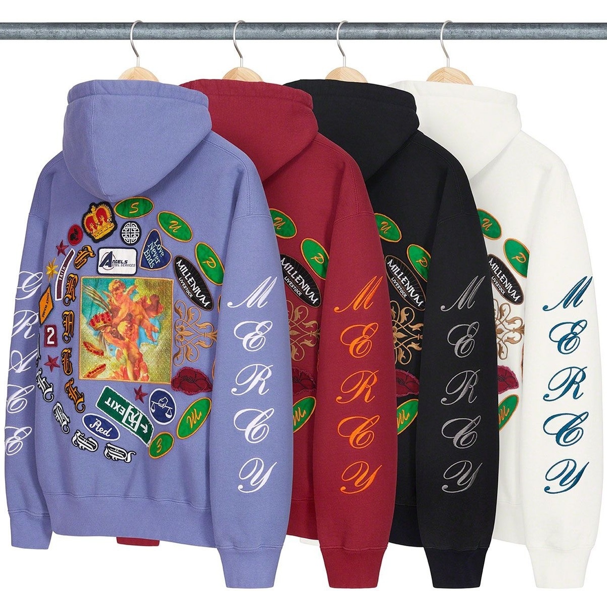 Supreme Patches Spiral Hooded Sweatshirt (spring/summer 2023) - $178.00
