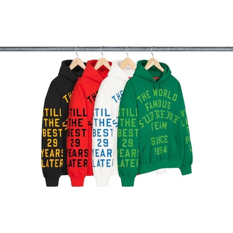Supreme Supreme Team Flocked Hooded Sweatshirt - $178.00