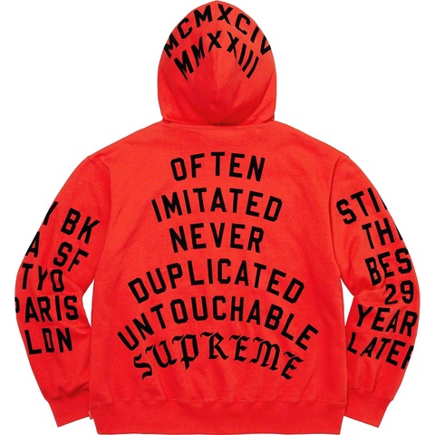 Supreme Team Flocked Hooded Sweatshirt - Supreme Supreme Team Flocked Hooded Sweatshirt - Supreme