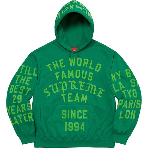 Supreme Supreme Team Flocked Hooded Sweatshirt - Colorway
