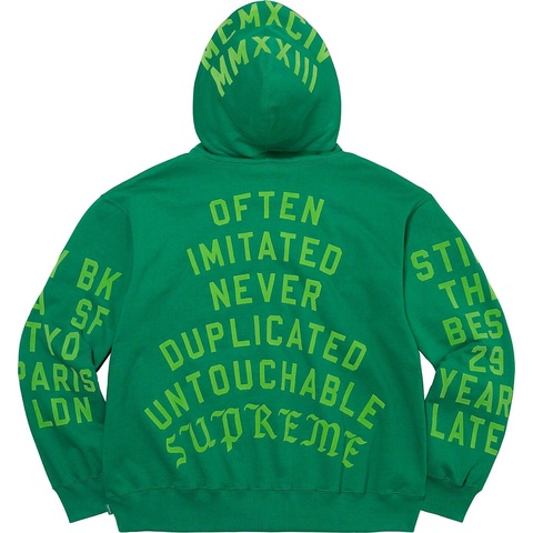 Supreme Team Flocked Hooded Sweatshirt - Supreme
