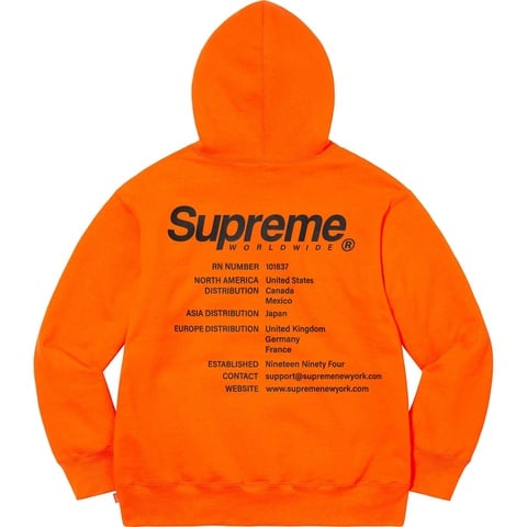 Worldwide Hooded Sweatshirt - spring/summer 2023 - Supreme
