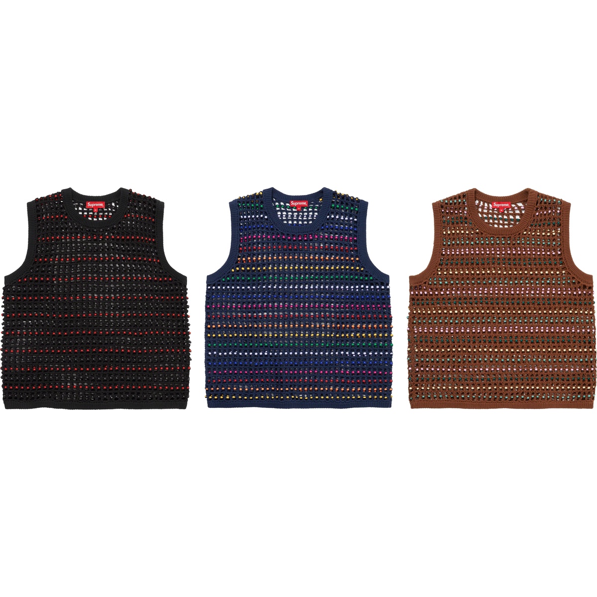 Supreme Beaded Sweater Vest シュプリーム ベスト Beaded Sweater Vest - spring/summer 2023 - Supreme