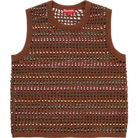 Supreme Beaded Sweater Vest シュプリーム ベスト Beaded Sweater Vest - spring/summer 2023 - Supreme