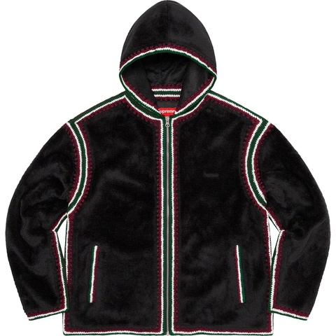 Supreme Crochet Edge Hooded Zip Up Top - Colorway