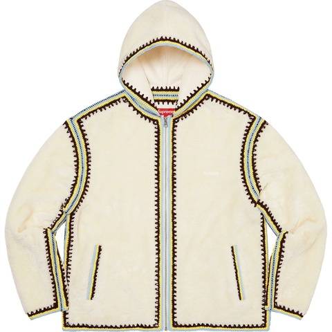 Supreme Crochet Edge Hooded Zip Up Top - Colorway