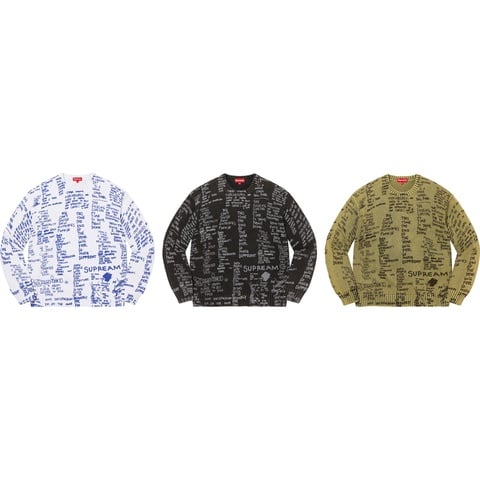 Gonz Poems Sweater - spring/summer 2023 - Supreme