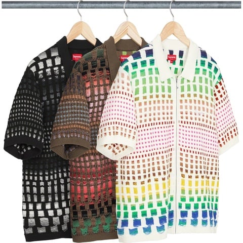 Gradient Grid Zip Up Polo - spring/summer 2023 - Supreme