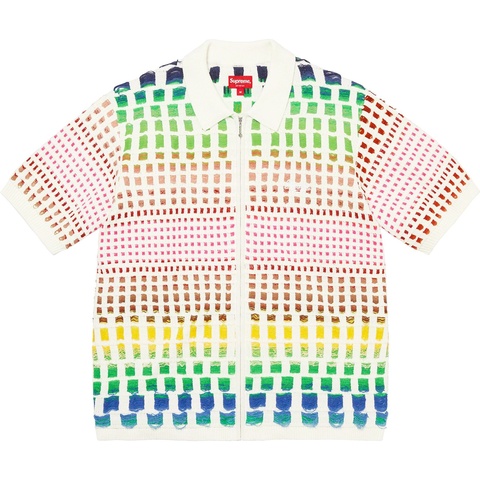 Gradient Grid Zip Up Polo - spring/summer 2023 - Supreme