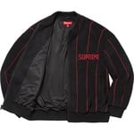 Supreme Pinstripe Varsity Zip Up Sweater (SS23) - [hidden]