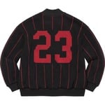 Supreme Pinstripe Varsity Zip Up Sweater (SS23)