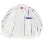 Supreme Pinstripe Varsity Zip Up Sweater (SS23) - [hidden]