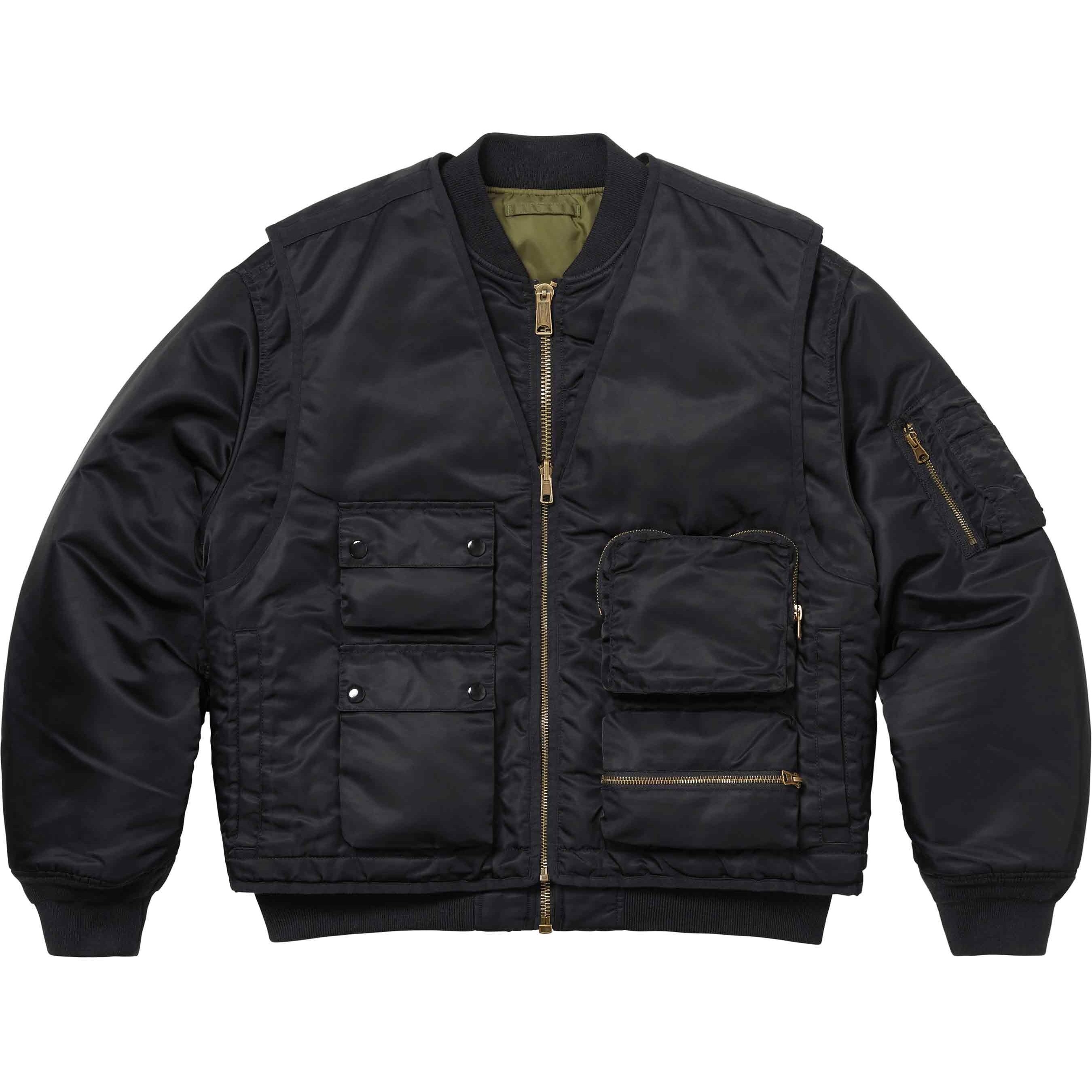 Supreme 2-in-1 MA-1 + Vest (SS24) - Black - $448