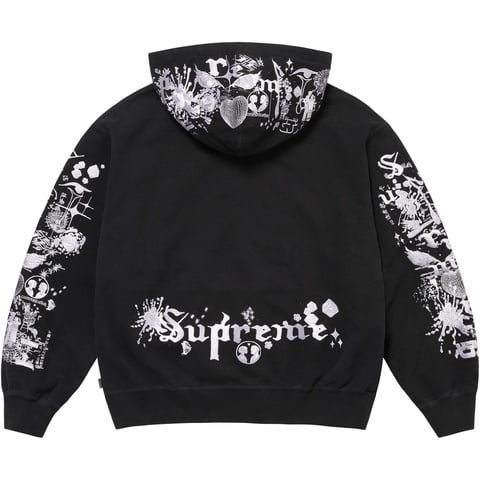 Supreme AOI Zip Up Hooded Sweatshirt - Black
