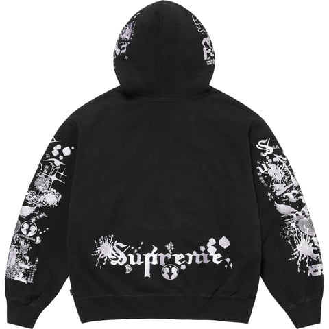 Supreme AOI Zip Up Hooded Sweatshirt - Black