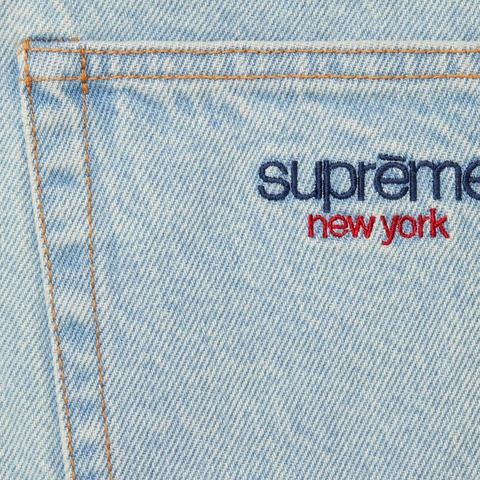 Supreme Baggy Denim Short - Washed Indigo