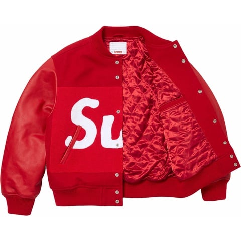 Big Logo Chenille Varsity Jacket - Supreme