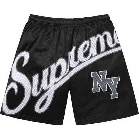 Supreme Big Script Mesh Short - Black