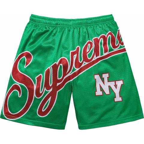 Supreme Big Script Mesh Short - Green