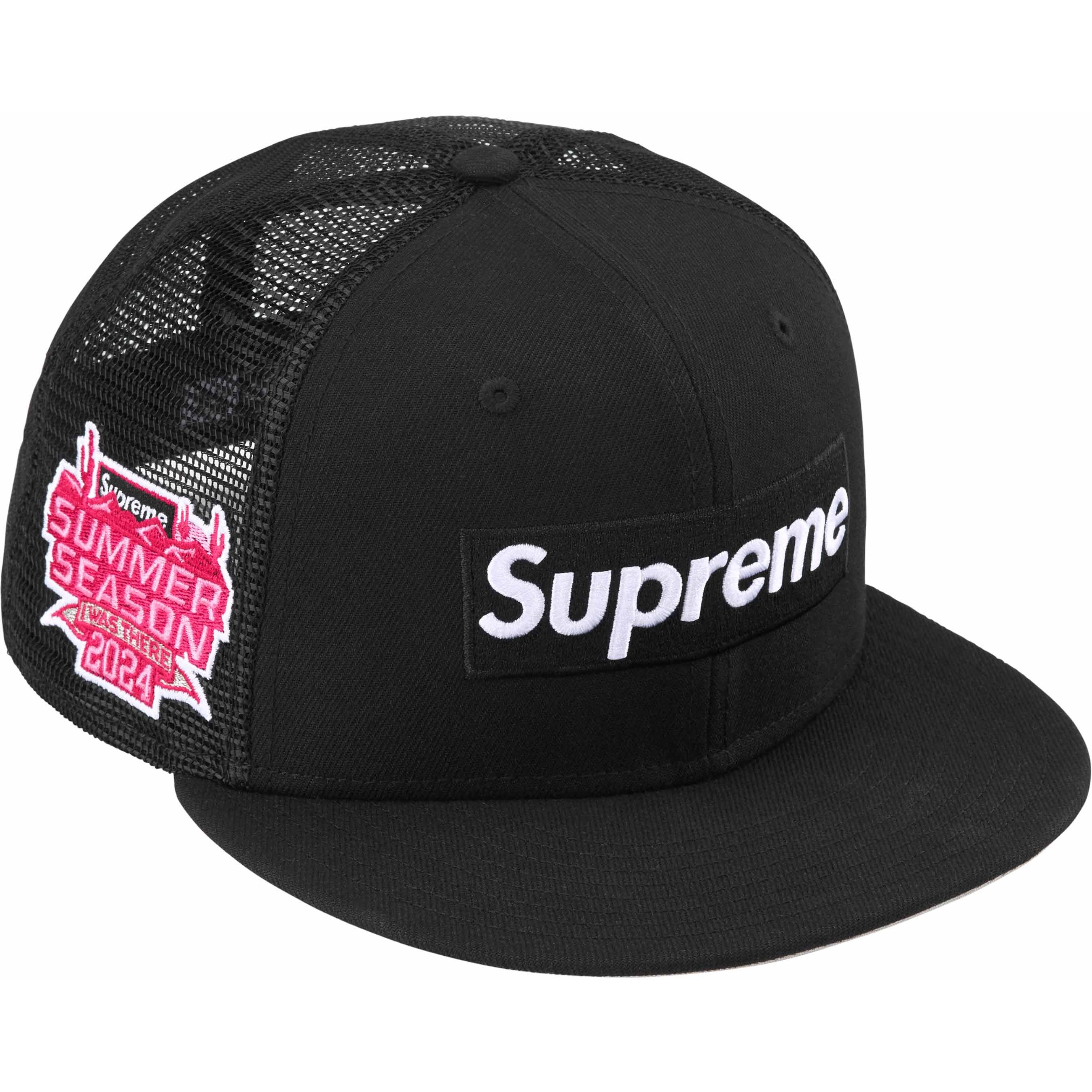 Supreme Box Logo Mesh Back New Era (SS24) - Black - $54