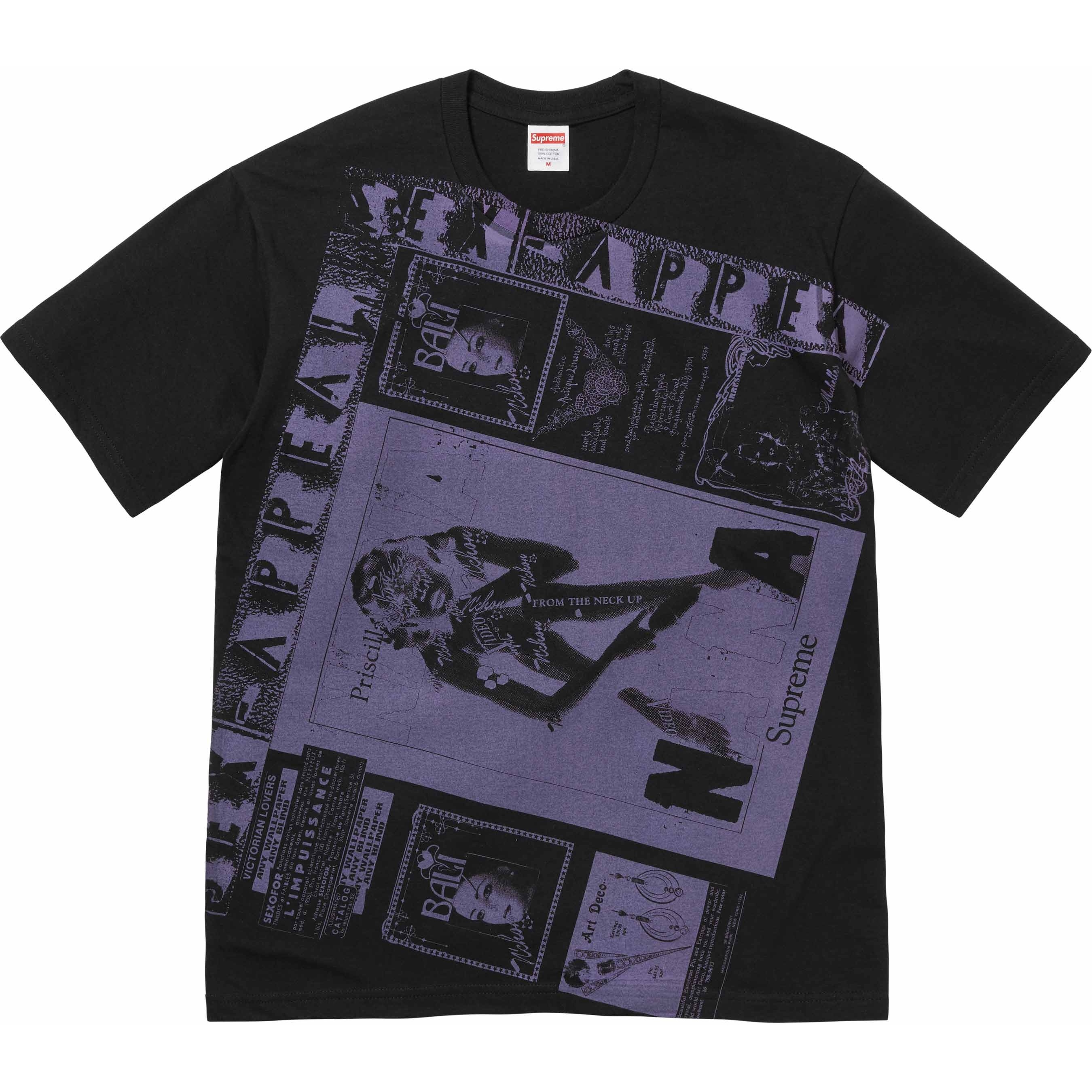 Supreme Collage Tee (SS24) - Black - $40