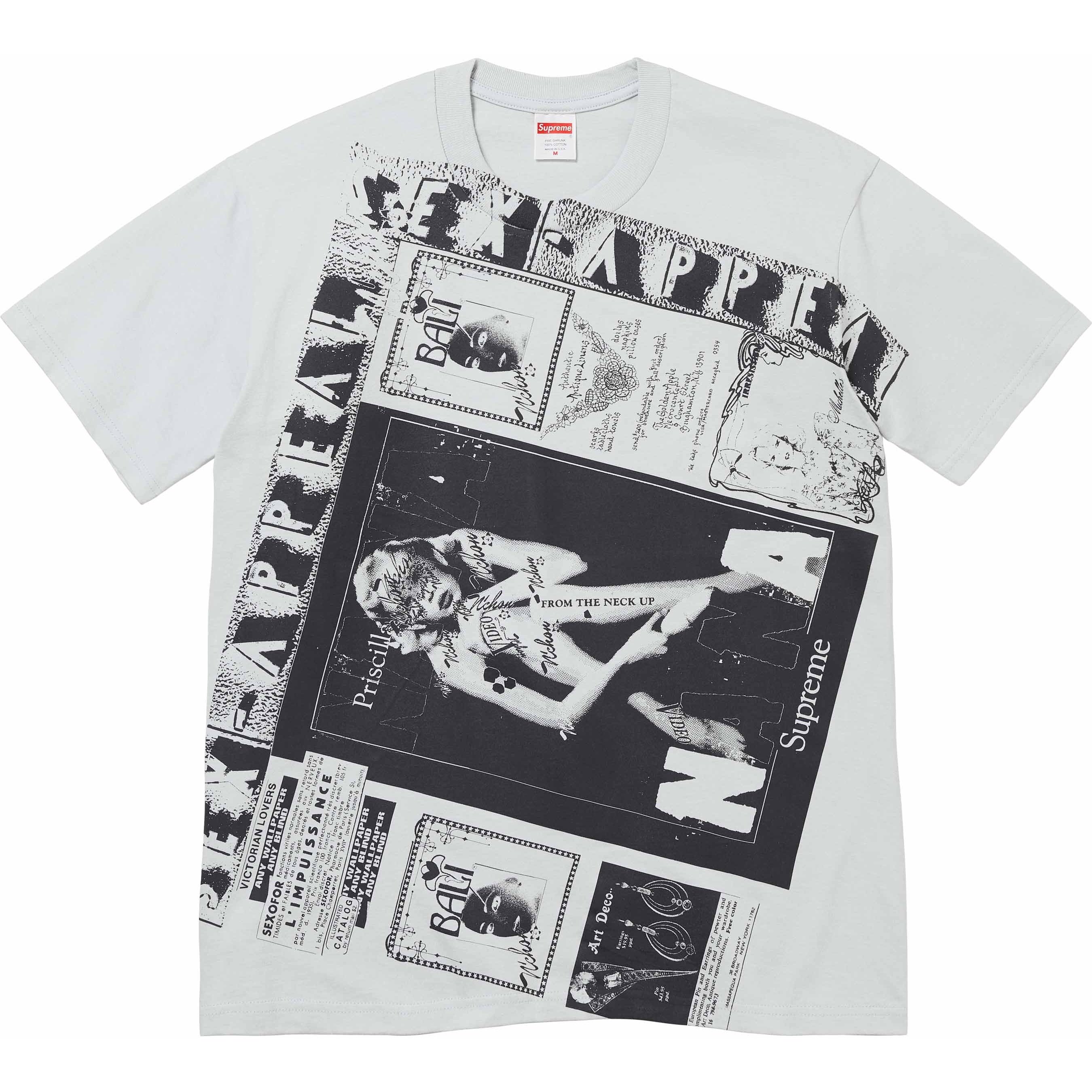 Supreme Collage Tee (SS24) - Cement - $40