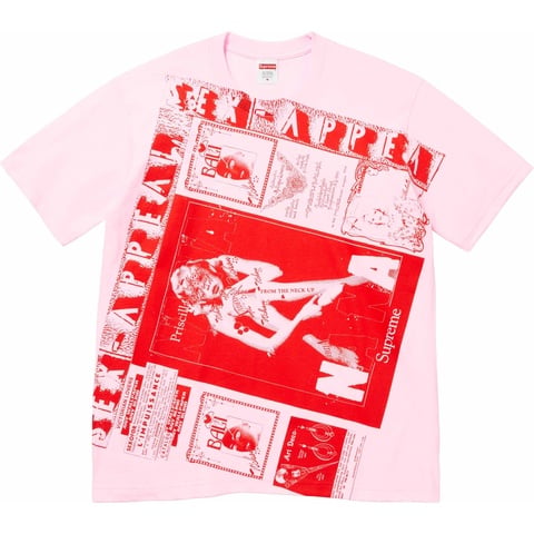 Supreme Collage Tee - Light Pink