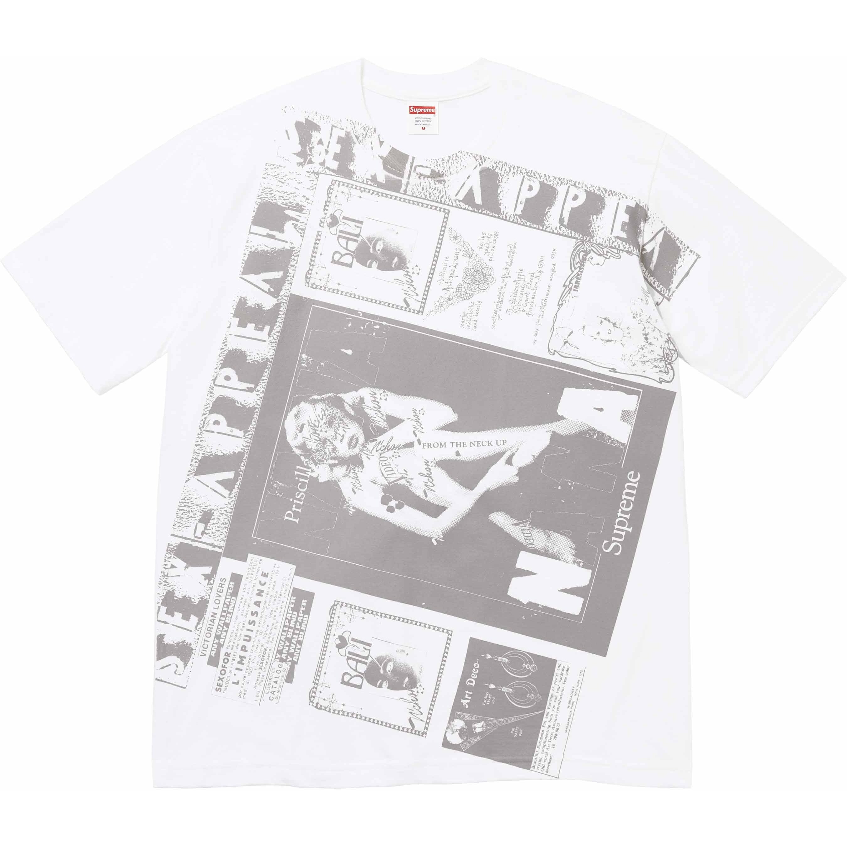 Supreme Collage Tee (SS24) - White - $40