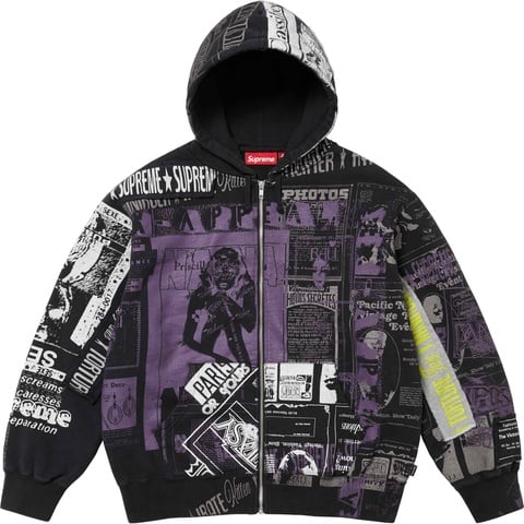 Collage Zip Up Hooded Sweatshirt - Supreme
