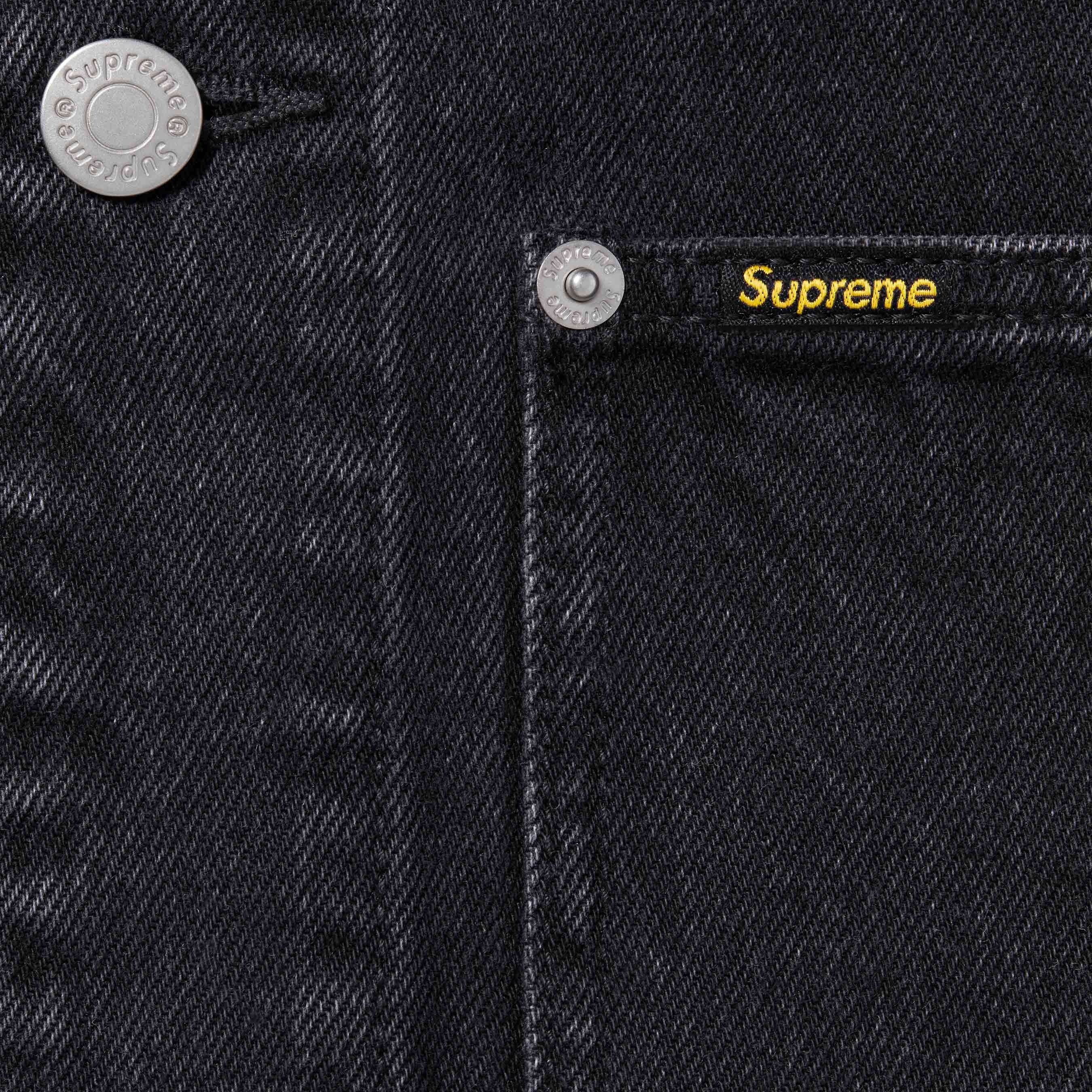 Supreme Denim Chore Trucker Jacket (SS24) - Black - $228