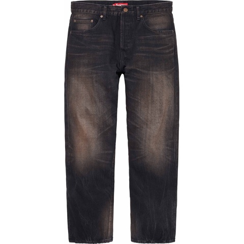 ロス現地購入Distressed Loose denim supreme Distressed Loose Fit Selvedge Jean - Supreme